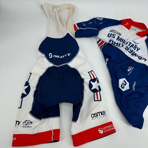 Primal Mens Cycling Race Cut Jersey and E6 Chamois Patriotic American Lot Large - Picture 4 of 8